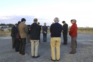 The bishops concluded their visit to hard-hit areas with a prayer on the premises where “Support Center Shinchi for Earthquake Victims” used to stand.