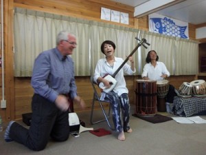 “Shamisen” (Japanese banjo) performance.